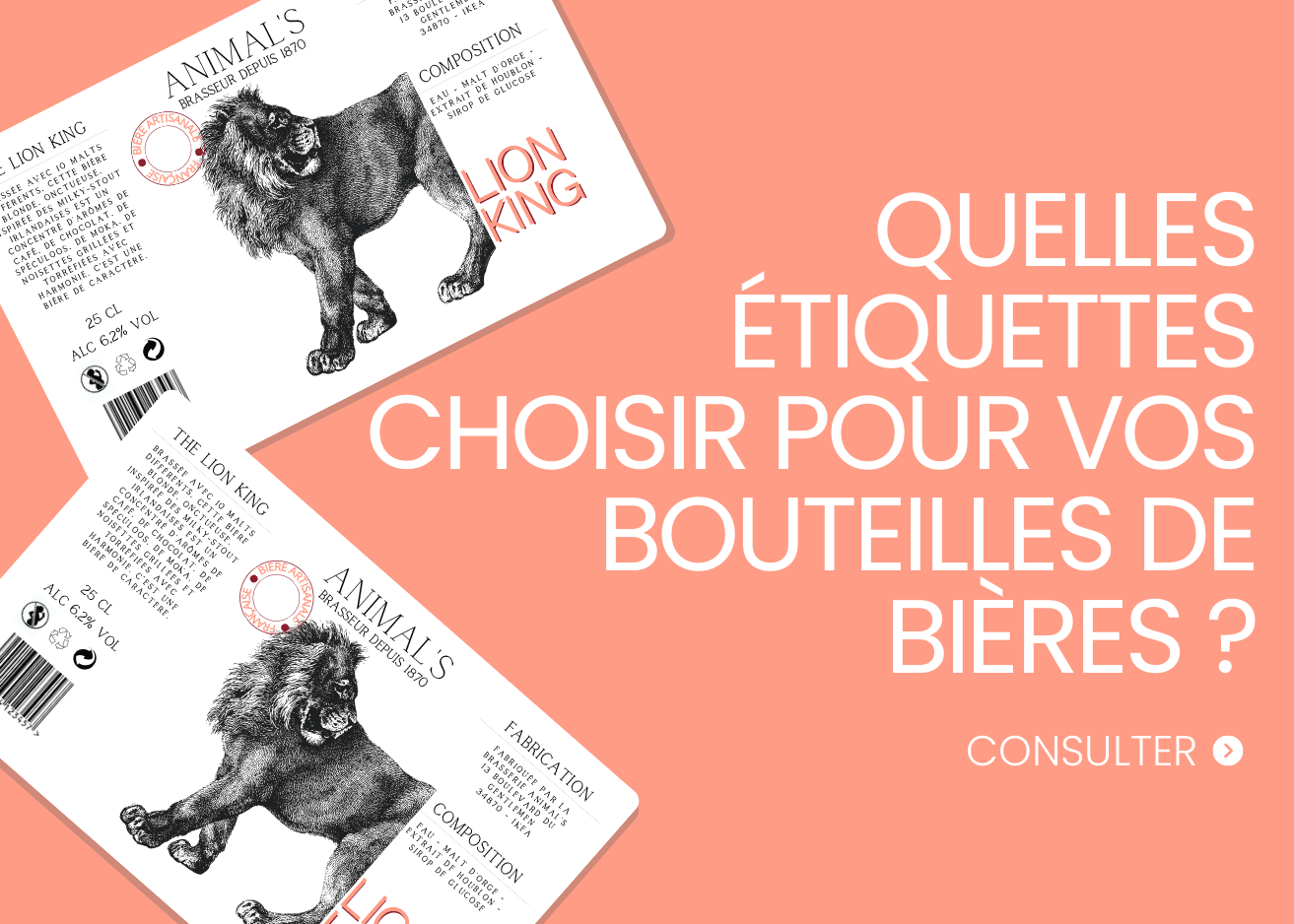 Etiquettes personnalisées pour bouteilles de bière