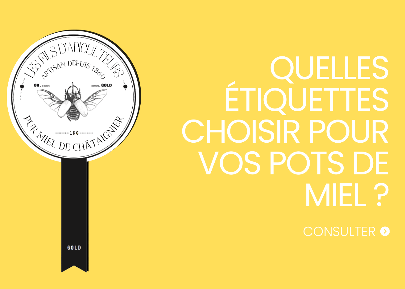 Etiquettes adhésives pour pot de miel