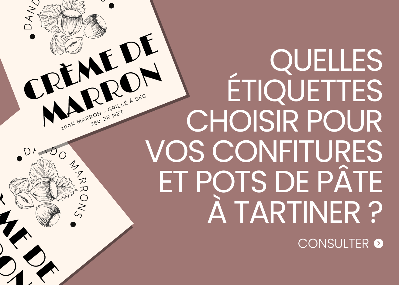 Etiquettes pâte à tartiner