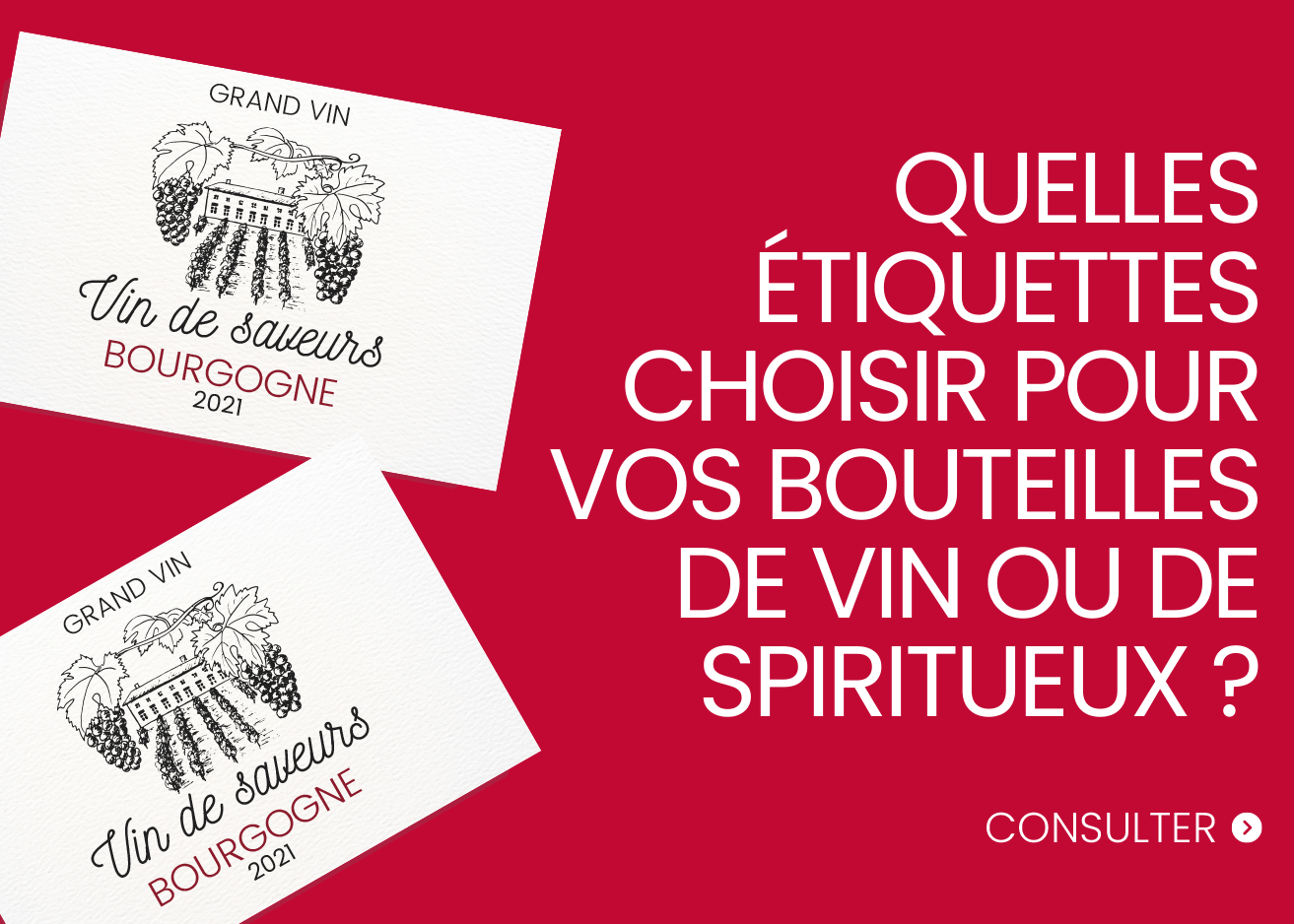 Etiquettes adhésives pour vins