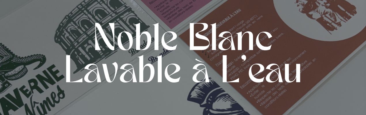 Noble Blanc Lavable à L'eau
