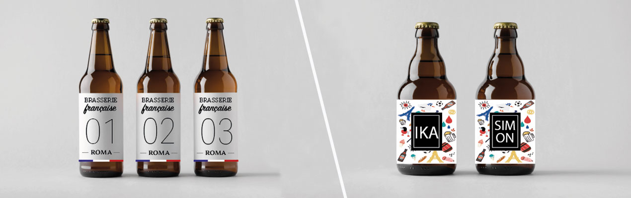 Etiquettes adhésives pour Bouteilles de bières