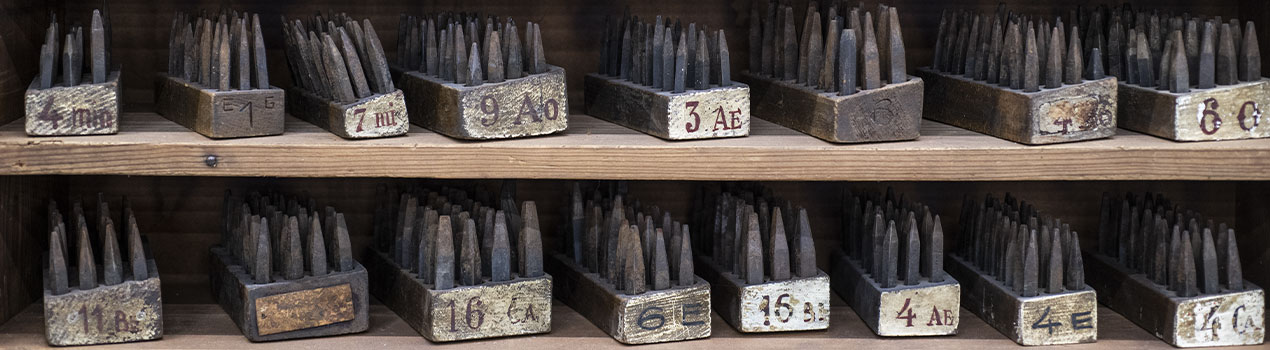 Adesa anciens outils de gravure d'étiquettes