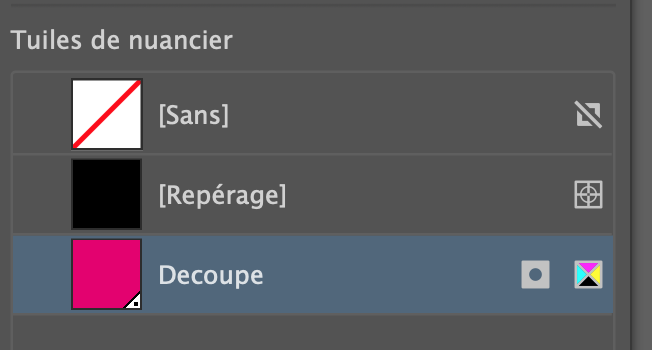 Nommage du calque de découpe d'une étiquette sur-mesure