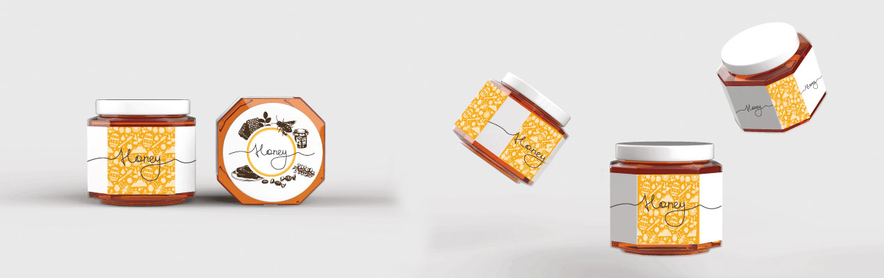 Etiquettes adhésives pour pots de miel