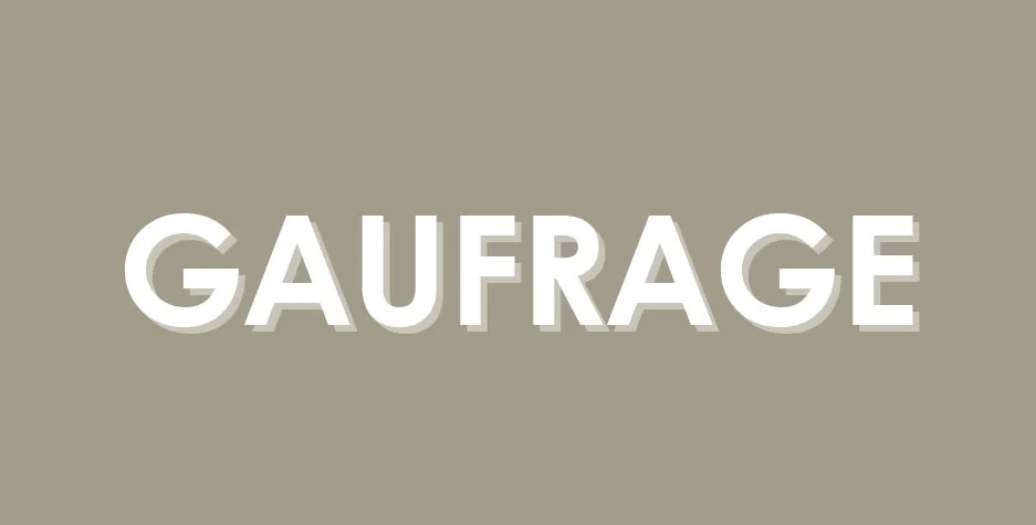 Gaufrage pour étiquettes adhésives