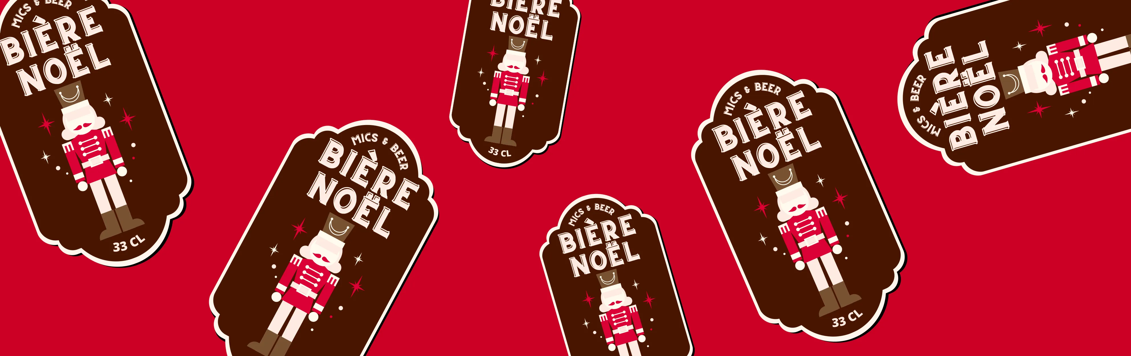 Etiquettes bière noël